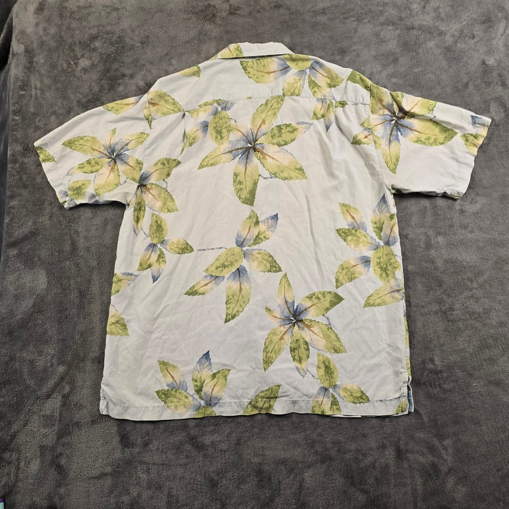 Tommy Bahama Shirt Men XL Tropical Blue Green Leaf Print Short Sleeve Vacation - Picture 9 of 16
